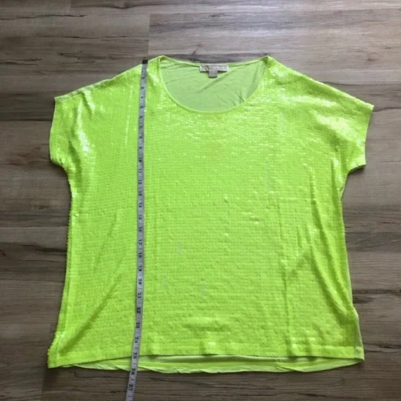 MICHAEL Michael Kors Neon Yellow Short Sleeve Top - Picture 3 of 8